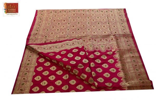 Pink Minakari Banarasi Silk Saree-83
