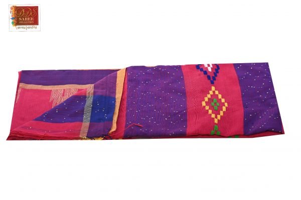 Pink and Purple Handloom Saree-131