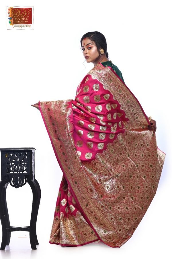Pink Minakari Banarasi Silk Saree-85